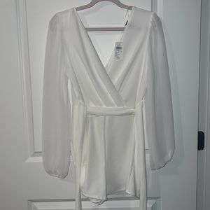 Windsor romper in white. Brand new, only tried on